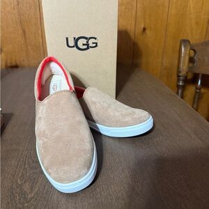 UGG Kitlyn Tan Chestnut Leather Slip On Shoes Model 1015042 Women's Size 10
